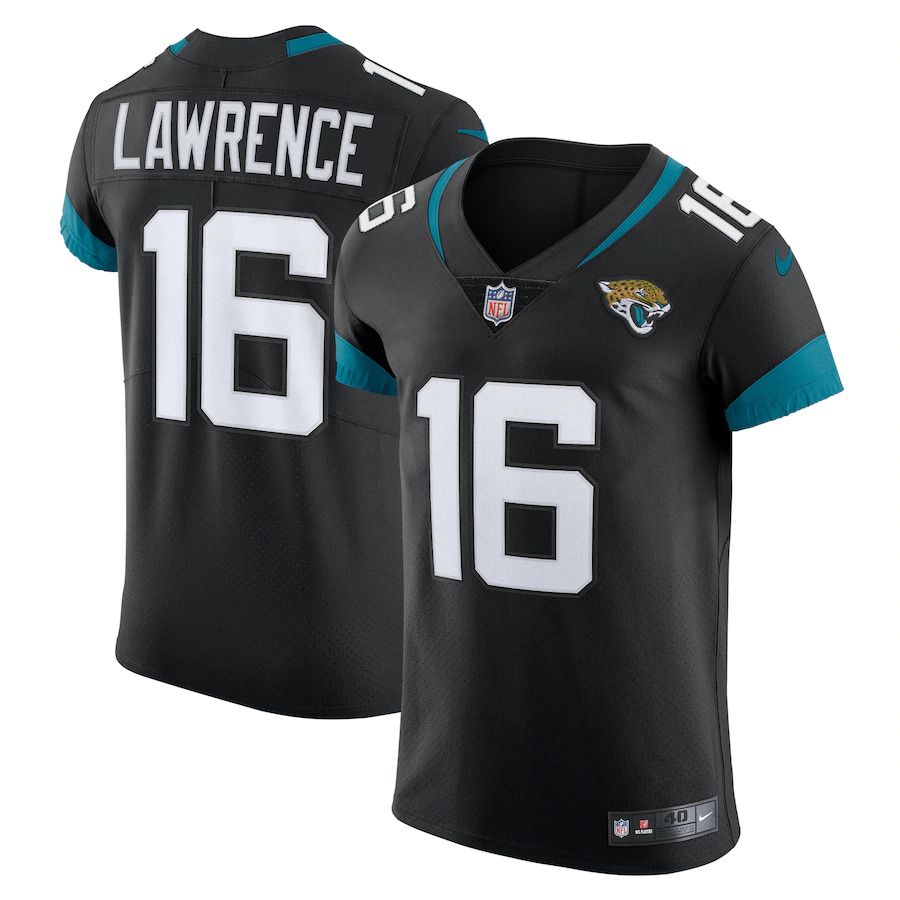 Men Jacksonville Jaguars #16 Trevor Lawrence Nike Black Vapor Elite NFL Jersey->jacksonville jaguars->NFL Jersey